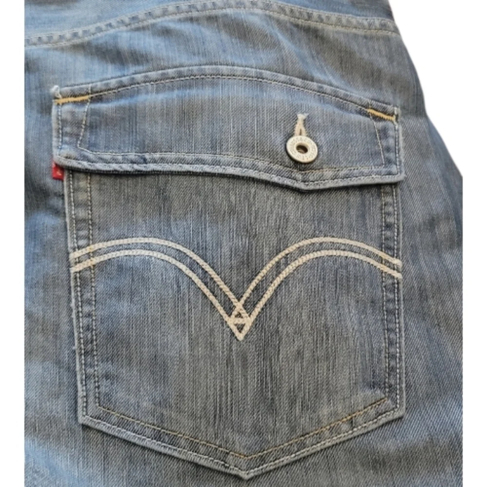 Levi's 579 Baggy Loose Fit Denim Shorts Embroidered Streetwear Skater Men's 42
